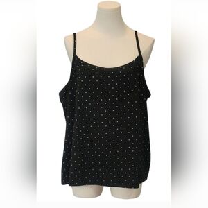 Lane Bryant Black and White Polka Dot Camisole